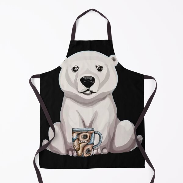 Item preview, Funny Polar Bear Drinking Coffee Design designed and sold by Nature's Fancy.