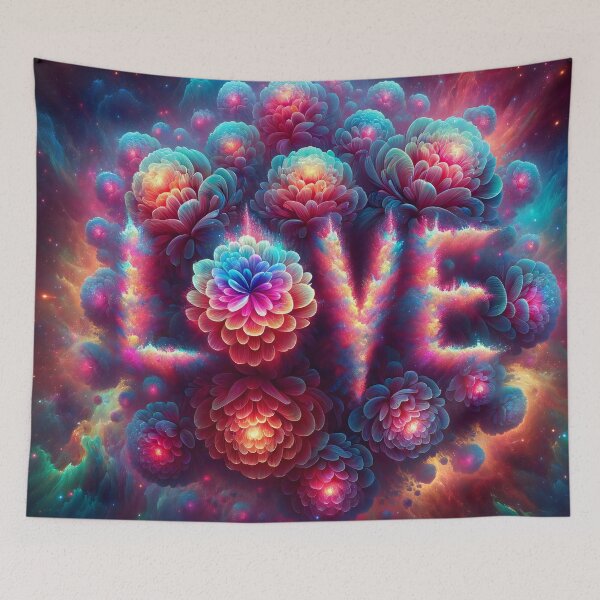 Item preview, Stellar Blossoms Spell Love in Cosmic Radiance designed and sold by ArtComixHaven.