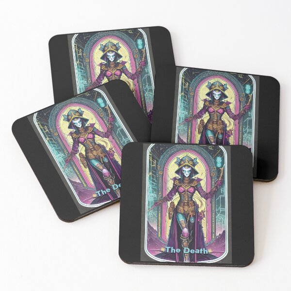 Item preview, Death - neon style painting tarot card designed and sold by nvrprooo.