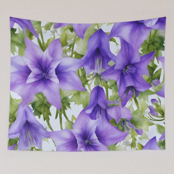 Item preview, Watercolor Campanula Cadence designed and sold by colorvisionart.