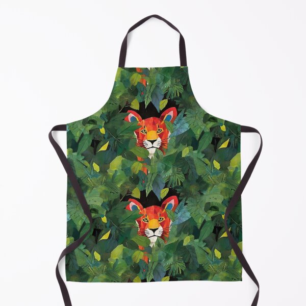 Item preview, Cute Orange Tiger Hidden In The Green Jungle Leaves designed and sold by Zazizu.