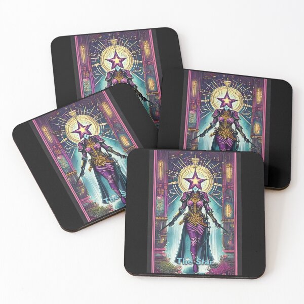 Item preview, The Star - neon style painting tarot card designed and sold by nvrprooo.