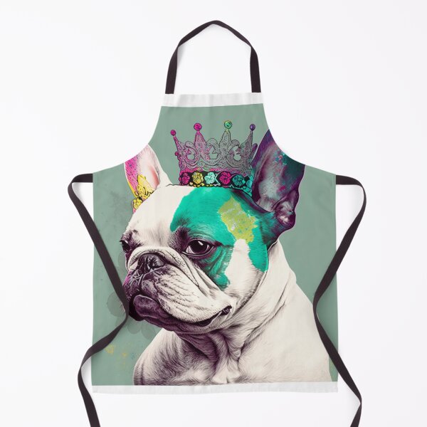 Item preview, Regal Frenchie: Colorful Crowned French Bulldog Artwork designed and sold by luxePprints.