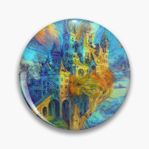 Item preview, Abstract abstraction of castle and cat. DeepDream #7851244770421 designed and sold by blackhalt.