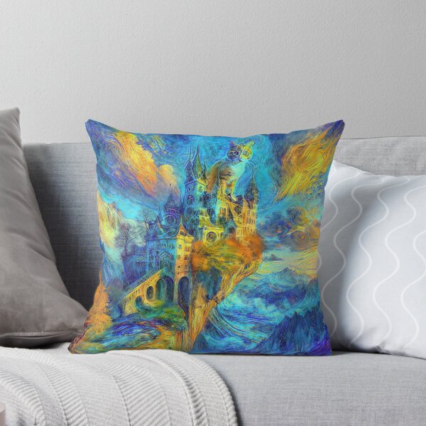 Item preview, Abstract abstraction of castle and cat. DeepDream #7851244770421 designed and sold by blackhalt.