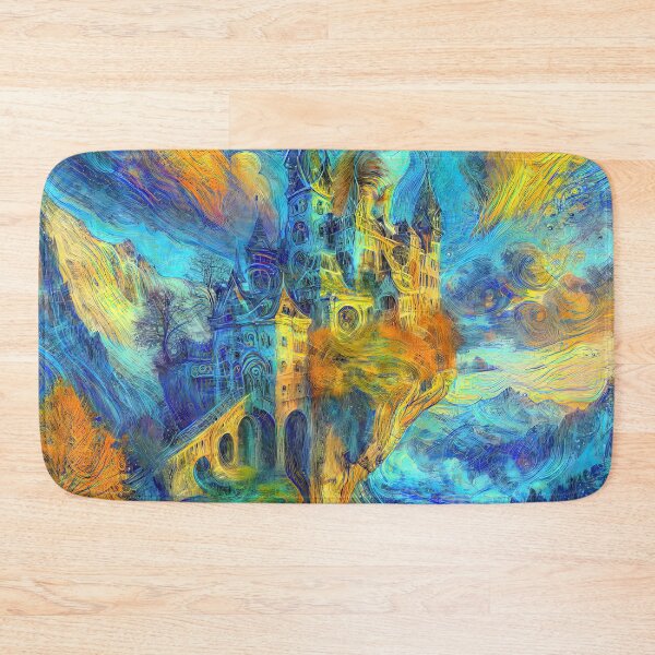 Item preview, Abstract abstraction of castle and cat. DeepDream #7851244770421 designed and sold by blackhalt.