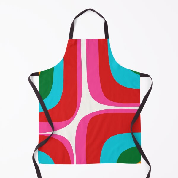 Item preview, Retro Groove Vivid Mid Century Modern Abstract Pattern with Hot Pink designed and sold by kierkegaard.