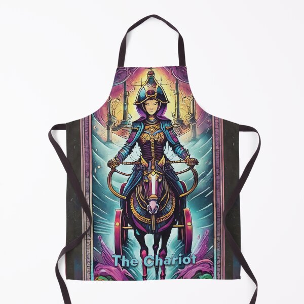 Item preview, The Chariot - neon style painting tarot card designed and sold by nvrprooo.
