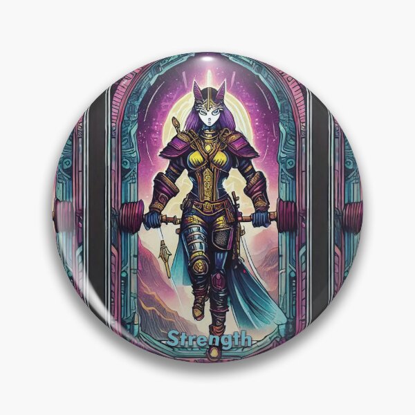 Item preview, Fuerza - carta del tarot con pintura estilo neón designed and sold by nvrprooo.