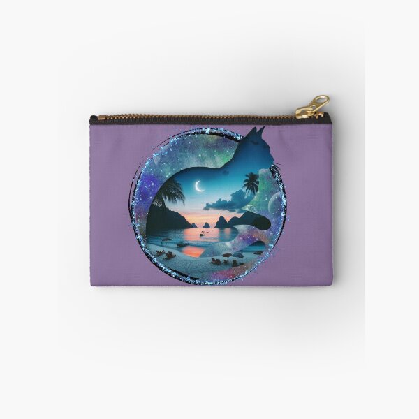 Item preview, Tropical Twilight Cat Silhouette - Evening Under the Stars designed and sold by HausKatz.