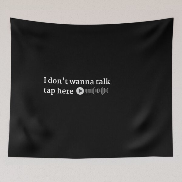 Item preview, voice message tap here to listen, i don't wanna talk designed and sold by KING-S.