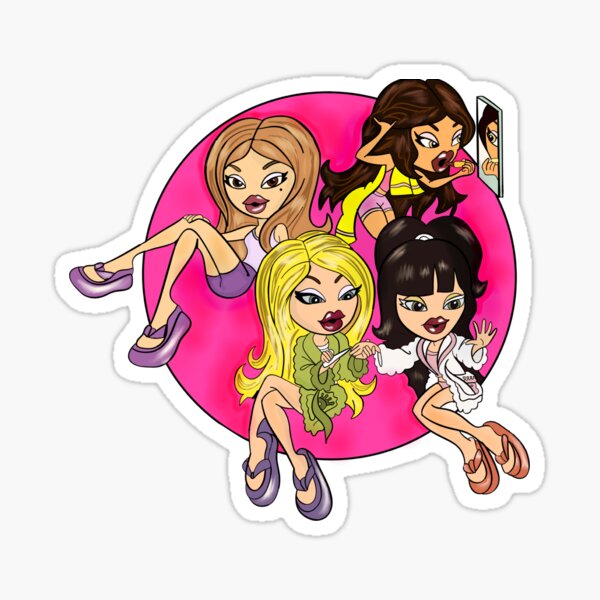 10/63Pcs Cartoon Bratz Doll Sticker The Spice Hot Girls for Kids