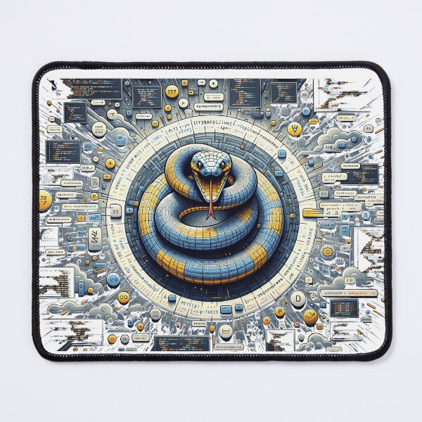 Item preview, Python Enigma: Abstract Expressions of Code designed and sold by TuringTacoTales.
