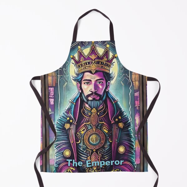 Item preview, The Emperor - neon style painting tarot card designed and sold by nvrprooo.