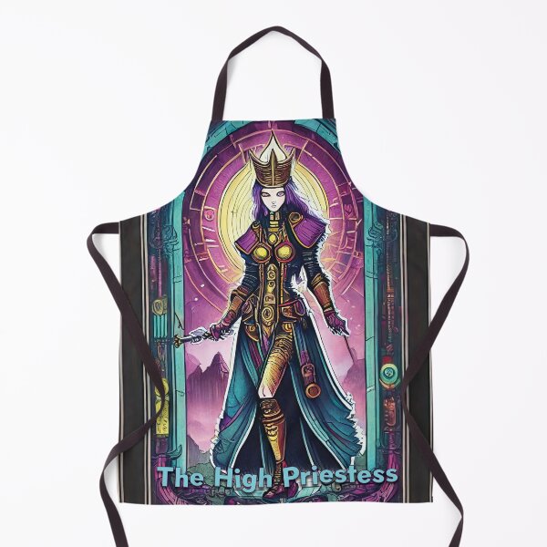 Item preview, The High Priestess - neon style painting tarot card designed and sold by nvrprooo.