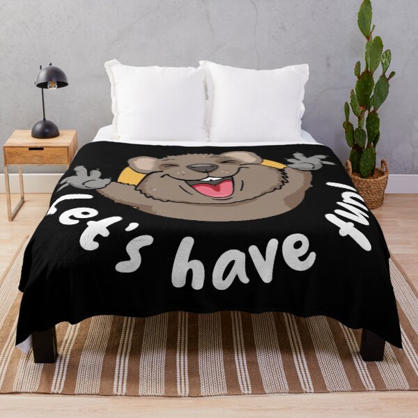 Item preview, Quirky quokka says 'Let's have fun'! (on dark colors) designed and sold by messy-nessie.