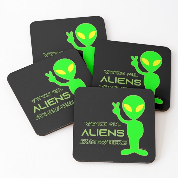 Item preview, We're All Aliens Somewhere v2 designed and sold by LookUpCreations.