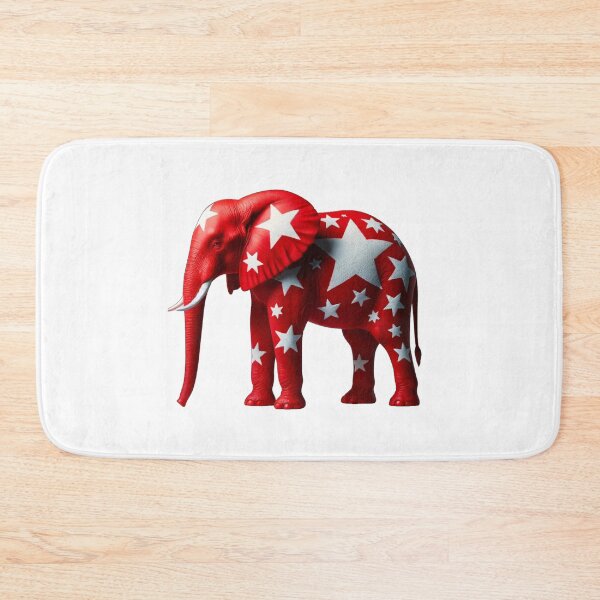 Item preview, Red Republican Elephant with White Stars Standing Sideways designed and sold by kylmllr101684.