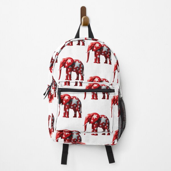 Item preview, Red Republican Elephant with White Stars Standing Sideways designed and sold by kylmllr101684.