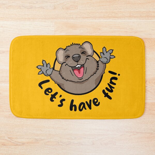 Item preview, Quirky quokka says 'Let's have fun'! (on light colors) designed and sold by messy-nessie.