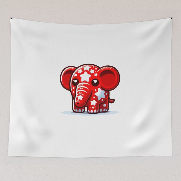 Item preview, Small Cute Red Republican Elephant with White Stars designed and sold by kylmllr101684.