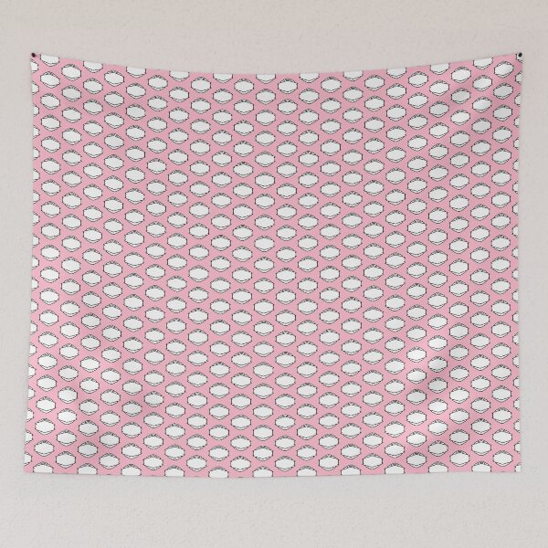 Item preview, White N95 Pattern (rose pink background) designed and sold by sarahwlongcovid.