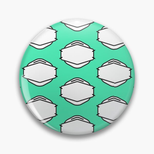 Item preview, White N95 Pattern (arsenic green background) designed and sold by sarahwlongcovid.