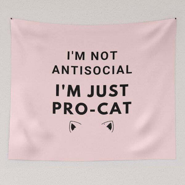Item preview, I'm not antisocial, I'm just pro-cat designed and sold by mandalahaze.