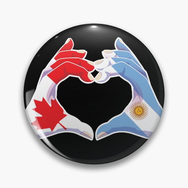 Item preview, Argentina Argentine Argentinean Argentinian Canadian Canada Love Heart Peace designed and sold by FlagX.