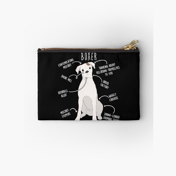 Item preview, Boxer Dog White Check Anatomy designed and sold by Clara Hollins.