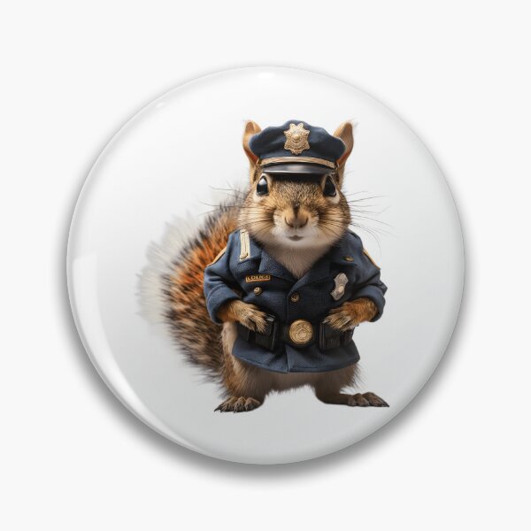 Item preview, Squirrel Police Officer: Rodent with a Badge: Cute animal with a police distinction designed and sold by pawmad.