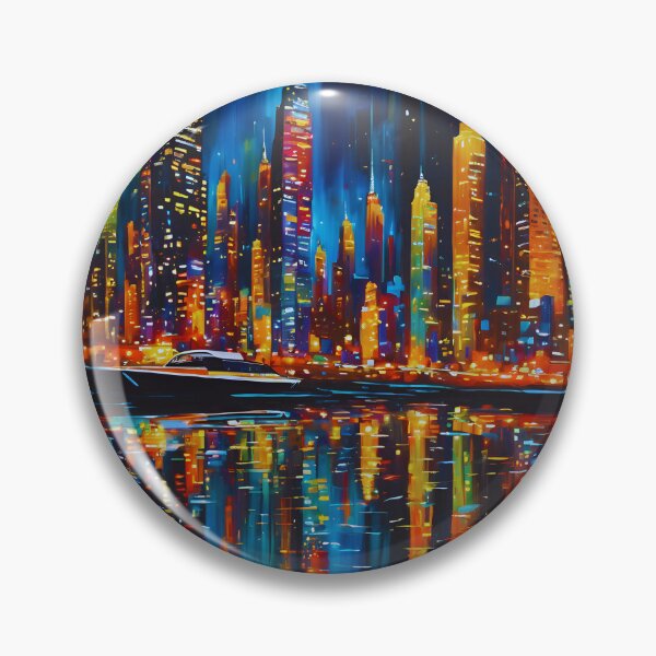 Item preview, City Lights Reflections | Mesmerizing Urban Night designed and sold by colorvisionart.