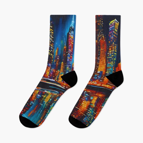 Item preview, City Lights Reflections | Mesmerizing Urban Night designed and sold by colorvisionart.