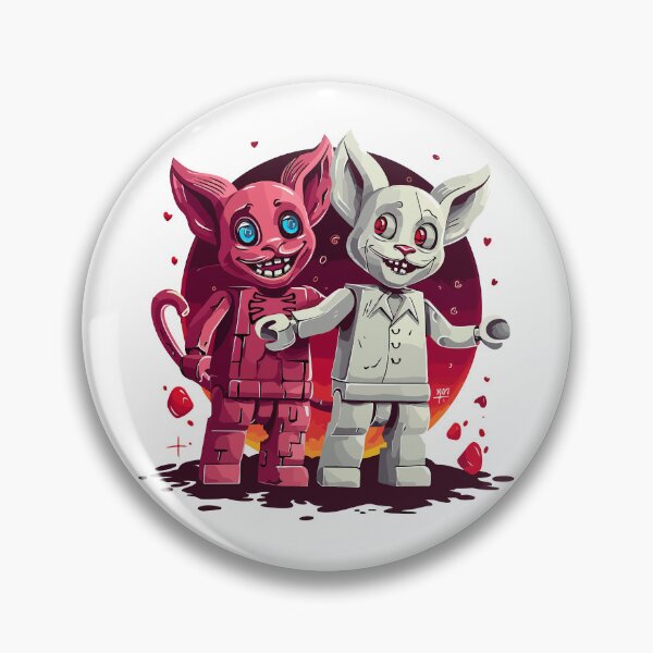 Item preview, Devil and angel crazy cat designed and sold by TheRealmWithin.