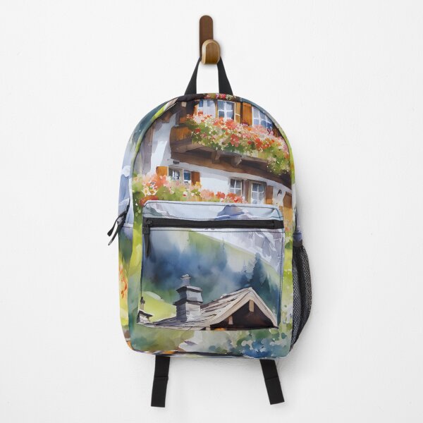 Item preview, Watercolor Whispers of Swiss Chalets designed and sold by colorvisionart.