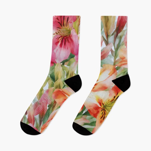 Item preview, Alstroemeria Aquarelle - Graceful Watercolor Floral Art designed and sold by colorvisionart.