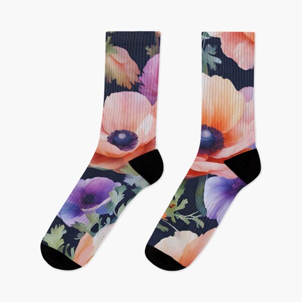 Item preview, Watercolor Anemone Aria - Elegant Floral Art designed and sold by colorvisionart.