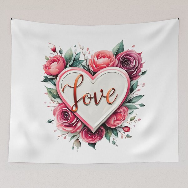 Item preview, Blooming Love: A Heartfelt Valentine's Embrace designed and sold by Delemore Art.