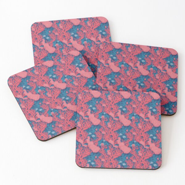 Item preview, Pink & Blue Coral Reef Pattern designed and sold by kaliburrito.