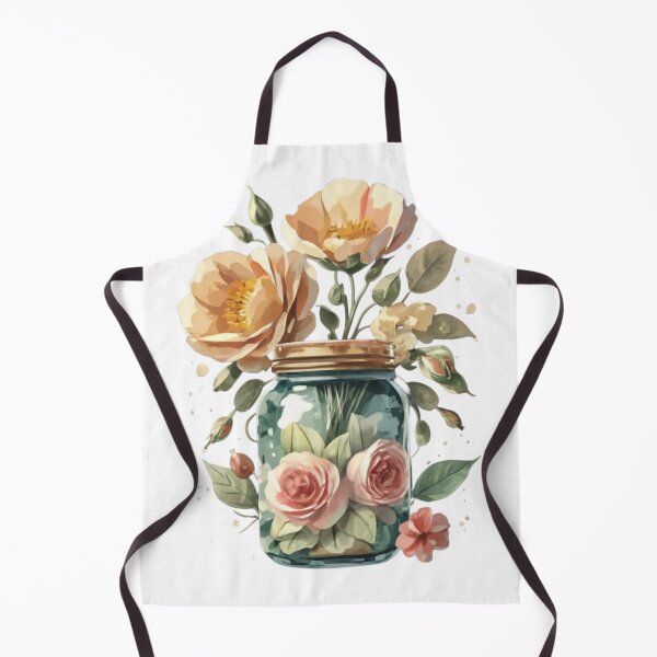 Item preview, Featuring a Mason jar and flower in watercolor designed and sold by PrimeInk.