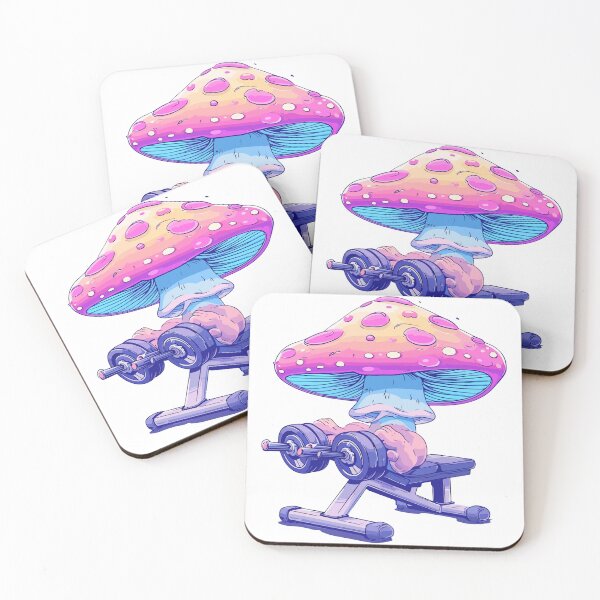 Item preview, Mushroom with dumbbells designed and sold by TheRealmWithin.