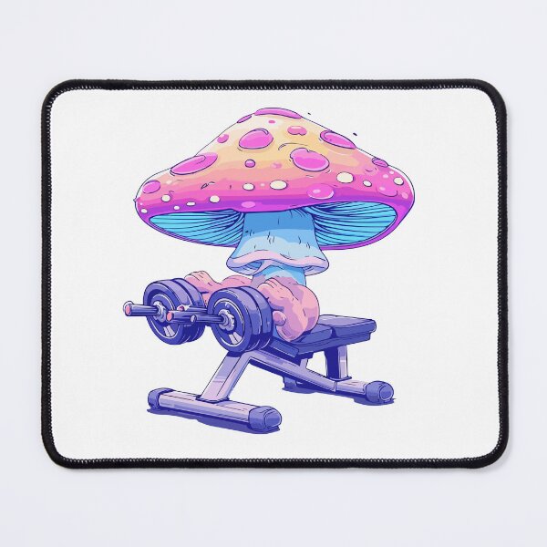 Item preview, Mushroom with dumbbells designed and sold by TheRealmWithin.