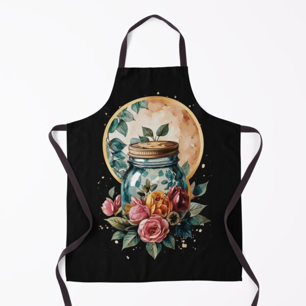 Item preview, Mason jars and flowers appear in watercolor designed and sold by PrimeInk.