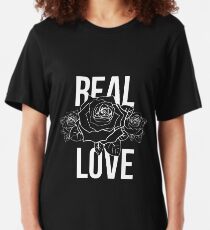 Young and Free - Real Love White Slim Fit T-Shirt