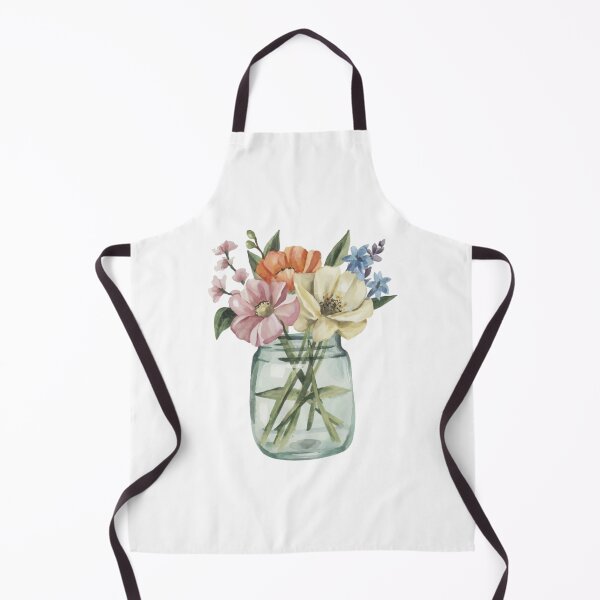 Item preview, Watercolor depictions of Mason jars and flowers designed and sold by PrimeInk.