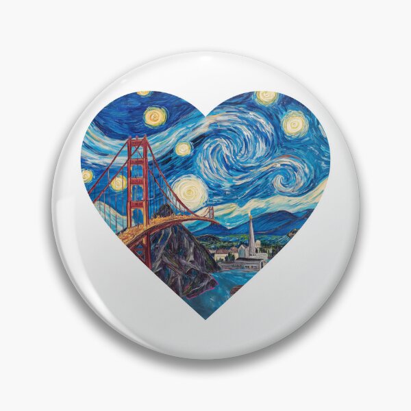 Item preview, My Heart in San Francisco Van Gogh Starry Night designed and sold by branmandesigns.