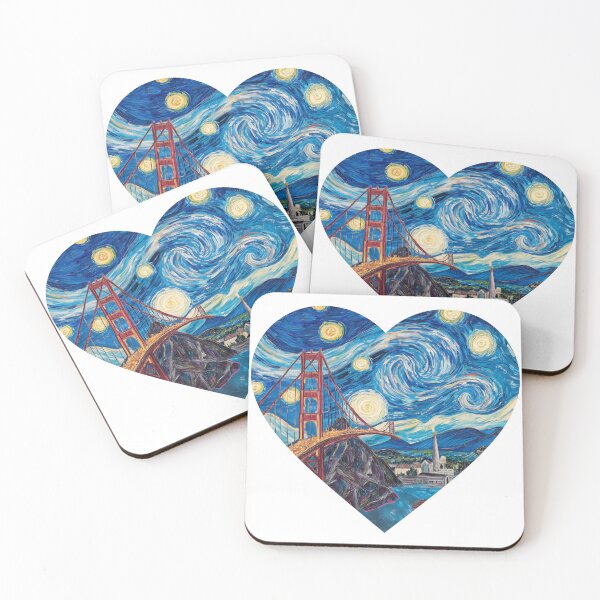 Item preview, My Heart in San Francisco Van Gogh Starry Night  designed and sold by branmandesigns.