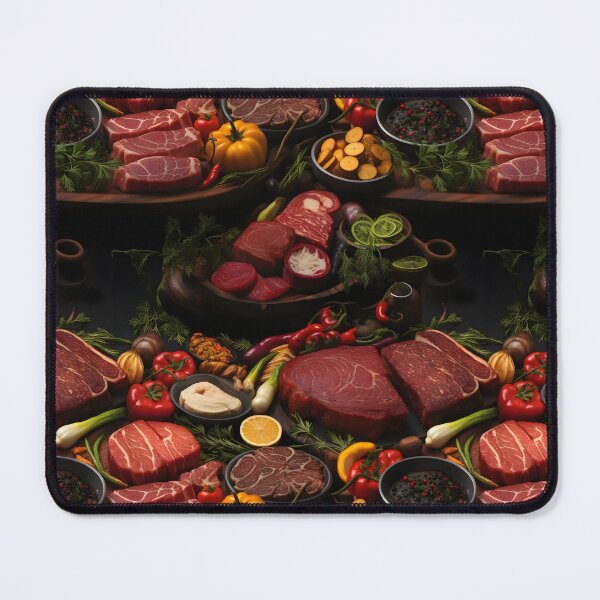 Item preview, Carnivore Diet Bites: Seamless Meat Pattern designed and sold by VoyteksDesigns.