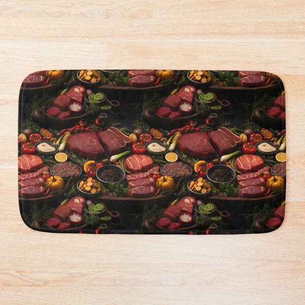 Item preview, Carnivore Diet Bites: Seamless Meat Pattern designed and sold by VoyteksDesigns.