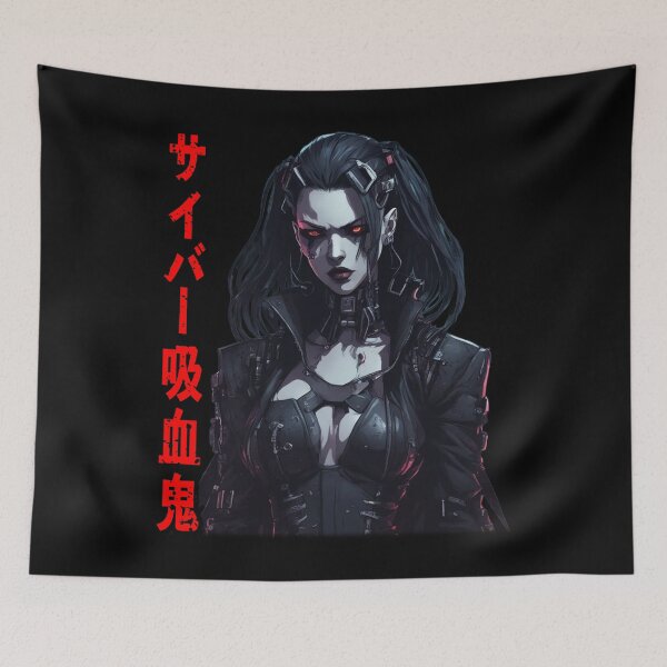 Item preview, Cyber-Vampire Kanji, Electric Strigoi, Cyberpunk designed and sold by Burn-Ego.